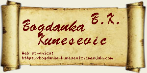 Bogdanka Kunešević vizit kartica